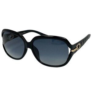 Dior Christian Rhinestone Sunglasses Gradient Cannage